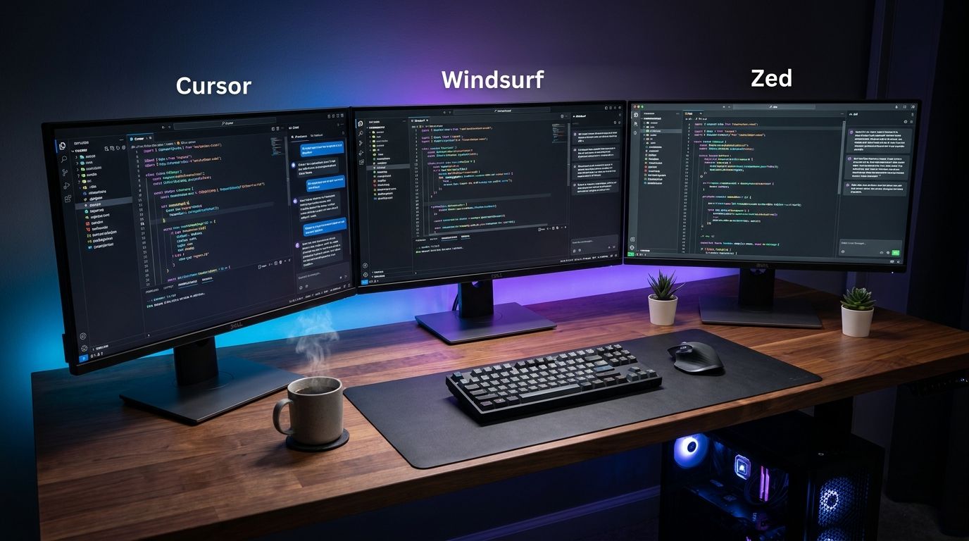 Cursor 0.50, Windsurf Wave 3, and Zed 0.160: Three AI Code Editors Tested on Real Production Work